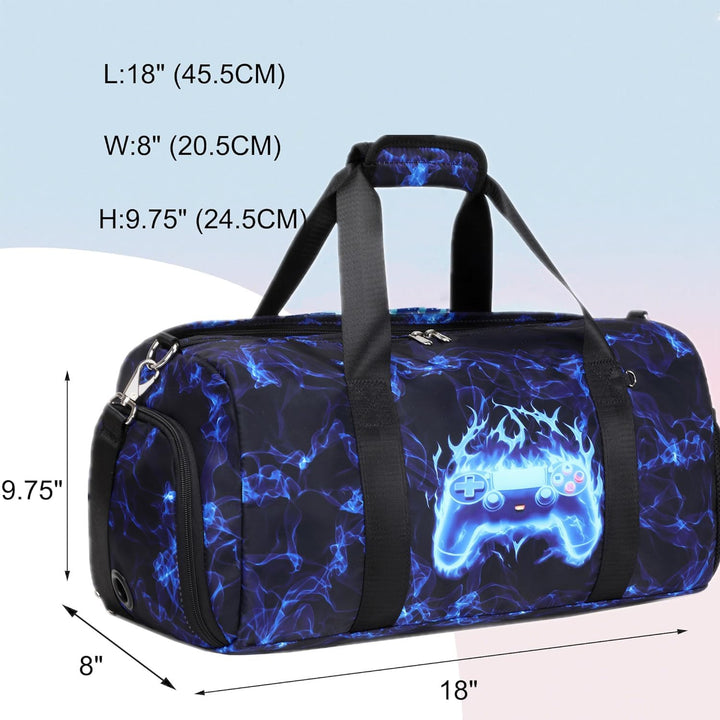 Sporttasche Kinder Jungen Reisetasche Trainingstasche Turntasche Klein Schwimmtasche Kinder mit Schu