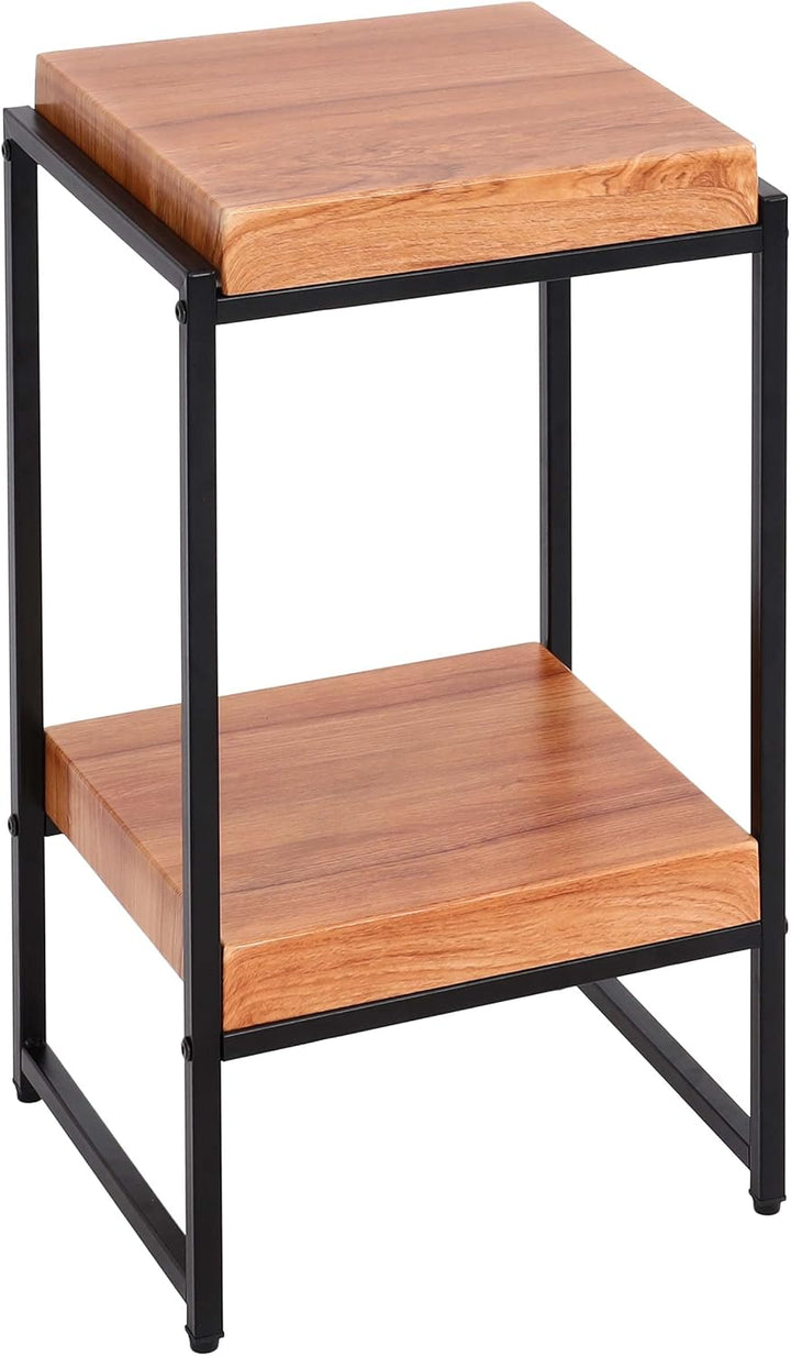 Blumentisch HWC-K71, Blumenregal Beistelltisch Pflanzregal, MVG-Zertifiziert MDF Metall - naturfarbe