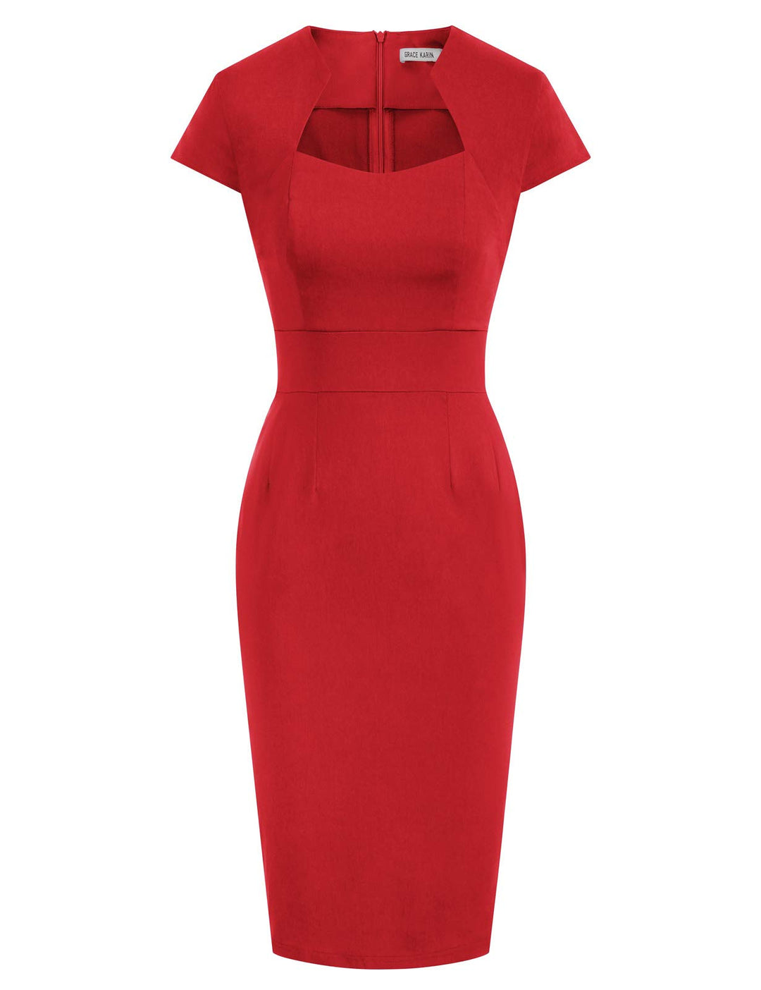 GRACE KARIN Bleistiftkleid für Damen, Vintage-Stil der 50er-, 60er-Jahre, figurbetont, Flügelärmel S