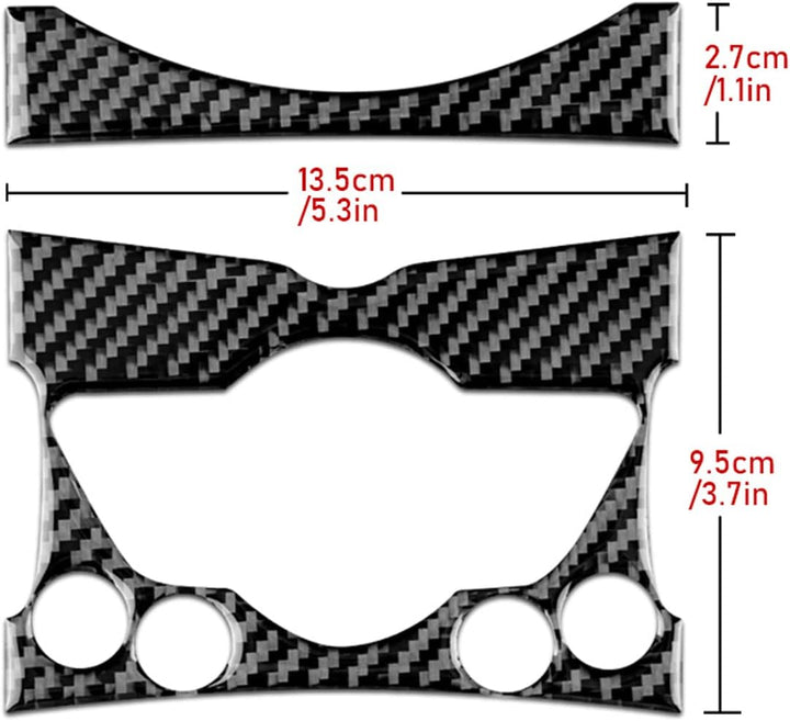 KUNGKIC Auto Zentraler Steuerknopf Panel Abdeckung Kohlefaser Innenraum Dekorativ für Mini Cooper Cl