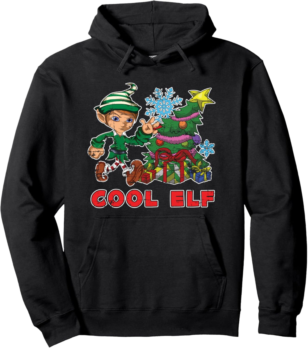 Partnerlook Christmas Pajama Geschenk Coole Weihnachtselfe Pullover Hoodie