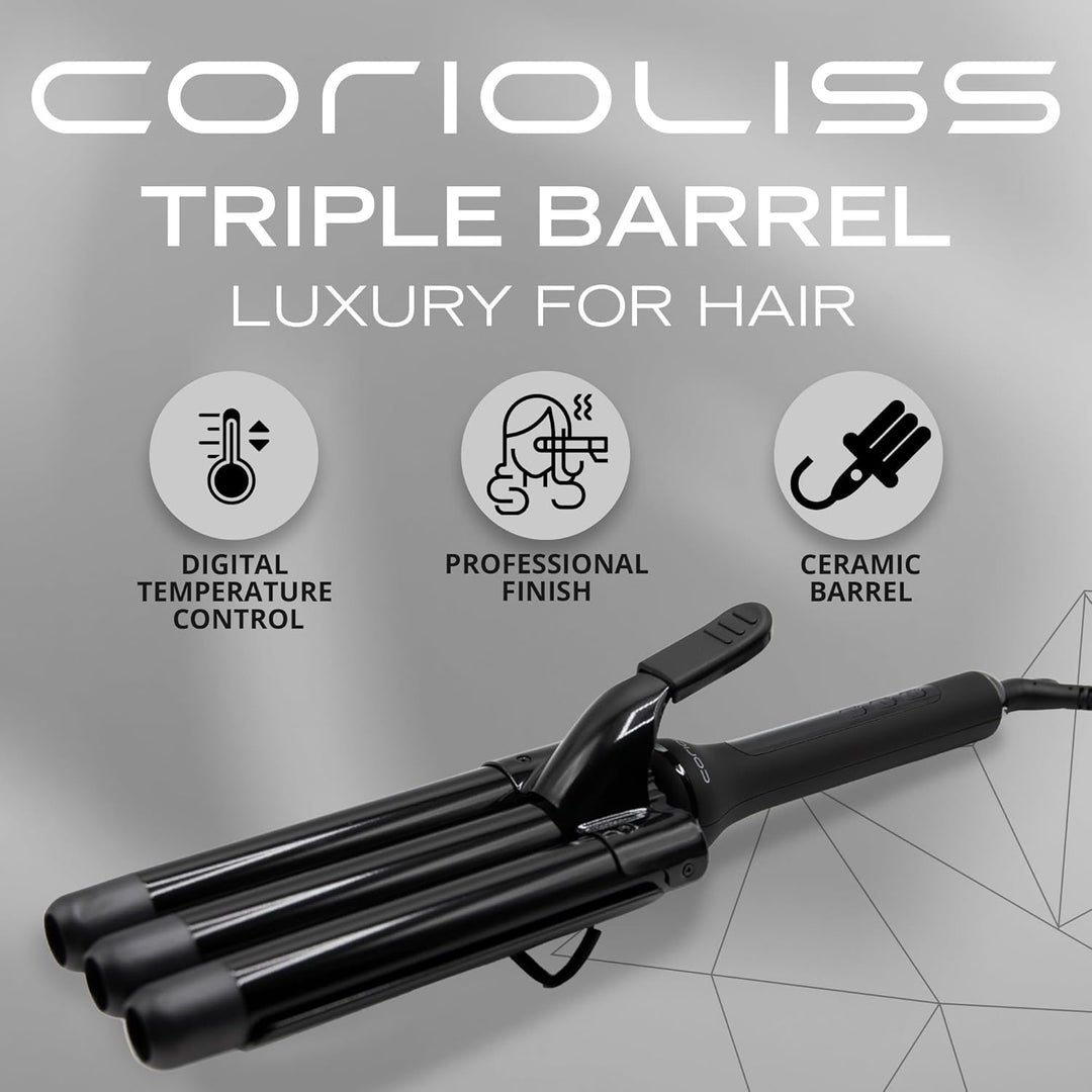 Corioliss 3 Fässer Lockenstab Grosse Welleisen Schnelle Heizung Grosse Welle Wellen Welleneisen mit