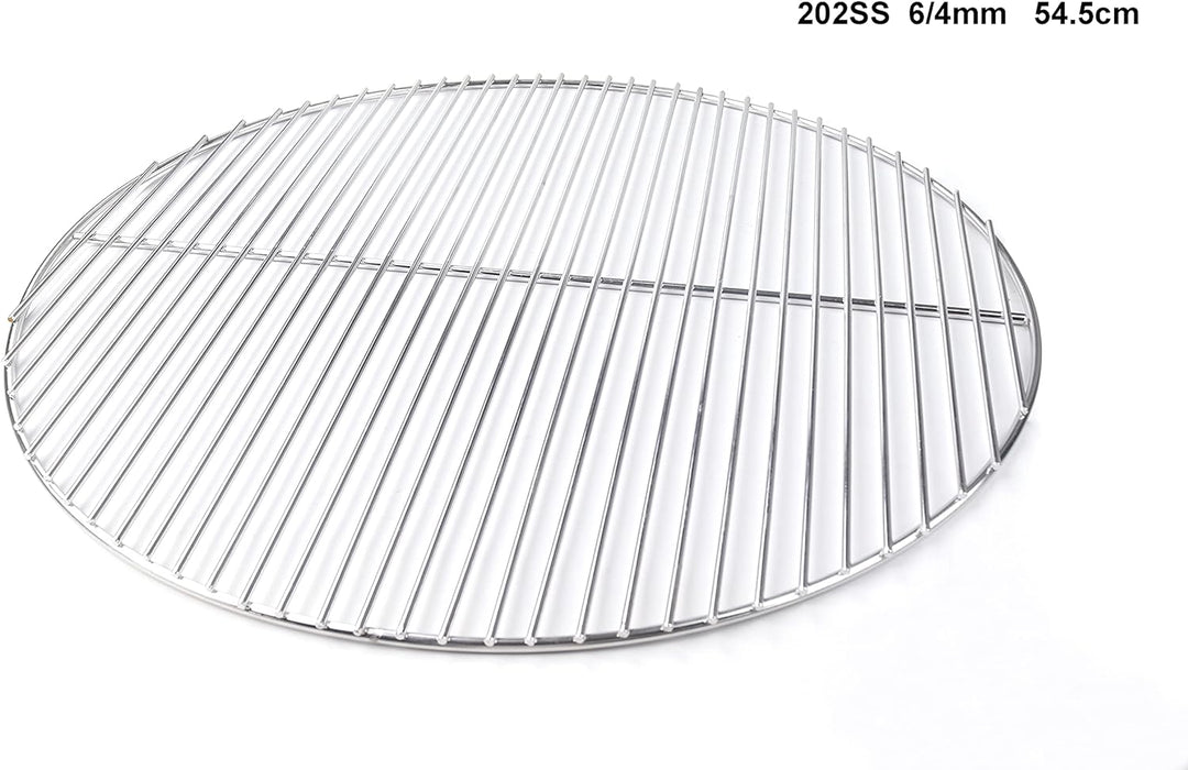 HeRo24 Edelstahl Grillrost 54,5 cm 6/4 mm Stäbe für Kugelgrill 55 56 57 cm auch für Weber