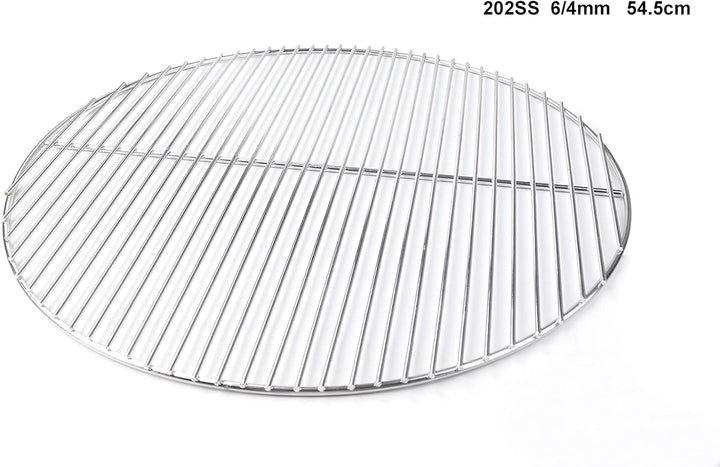 HeRo24 Edelstahl Grillrost 54,5 cm 6/4 mm Stäbe für Kugelgrill 55 56 57 cm auch für Weber