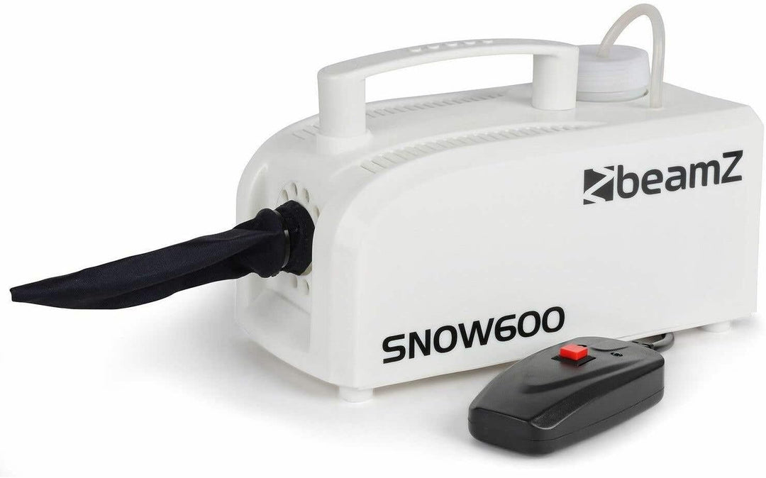 BeamZ SNOW600 Schneemaschine, 600 Watt kleine Schnee Maschine mit Kabelfernbedienung, Snow Machine m