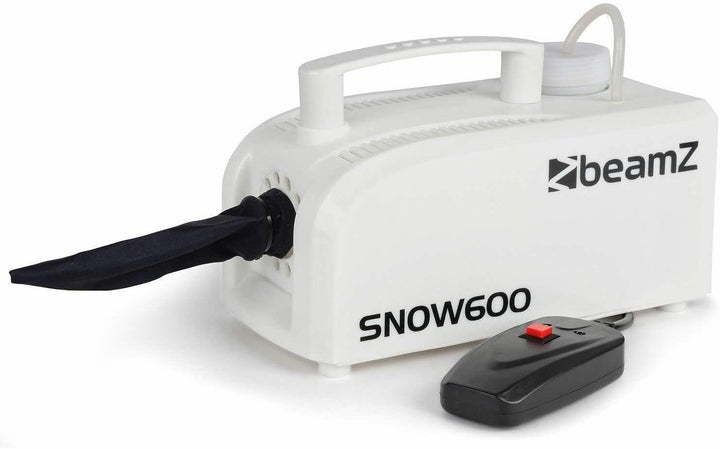 BeamZ SNOW600 Schneemaschine, 600 Watt kleine Schnee Maschine mit Kabelfernbedienung, Snow Machine m