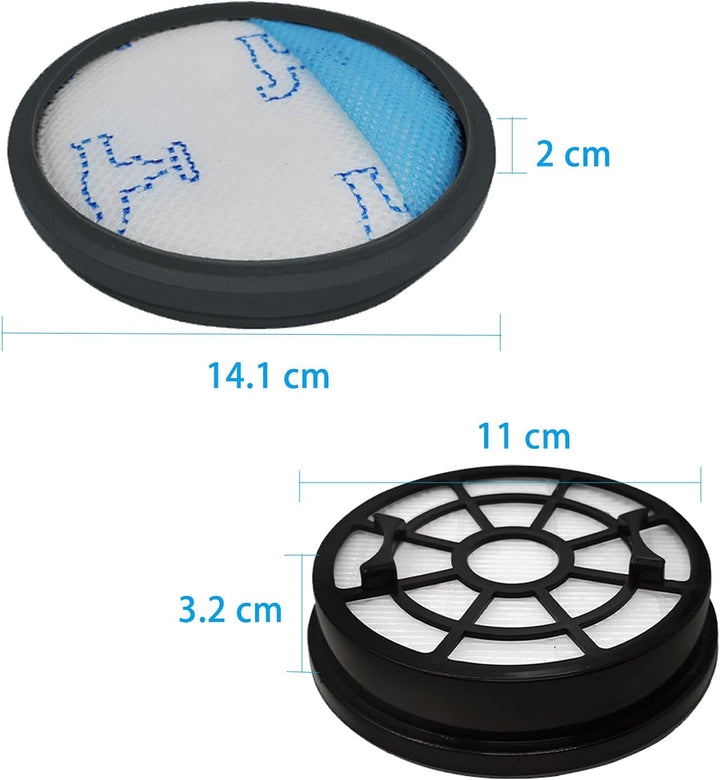 4 Stück HEPA Filter Set für Rowenta RO2910EA RO2913 RO2915EA RO2932EA RO2933 RO2957EA RO2981EA Swift