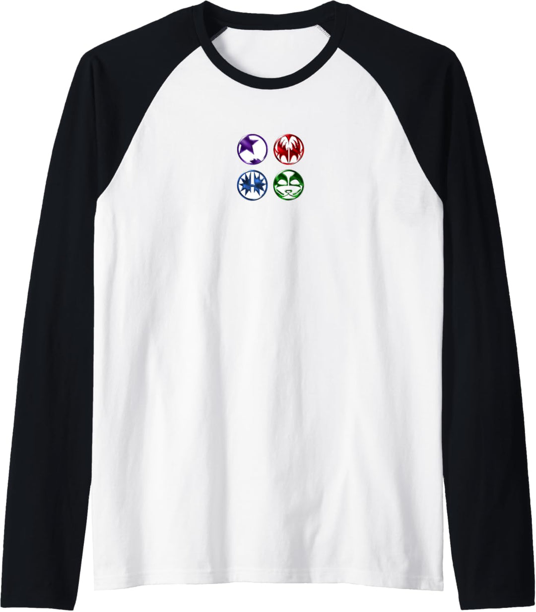 Kiss – Cartoon-Metallic-Logo Raglan