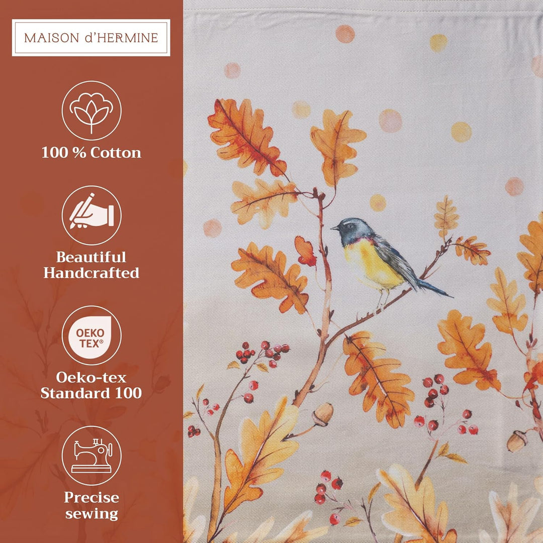 Maison d'Hermine Platzsets 4er-Set 100% Baumwolle waschbare Tischsets Wiederverwendbare Tischsets fü