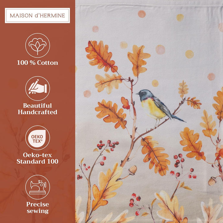 Maison d'Hermine Platzsets 4er-Set 100% Baumwolle waschbare Tischsets Wiederverwendbare Tischsets fü