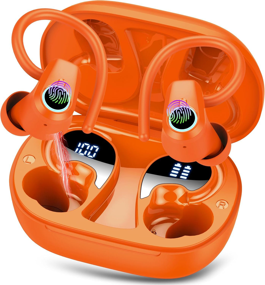 Poounur Bluetooth Kopfhörer Sport, 2026 Kopfhörer Kabellos Bluetooth 5.3, 50 Std HiFi Stereo In Ear