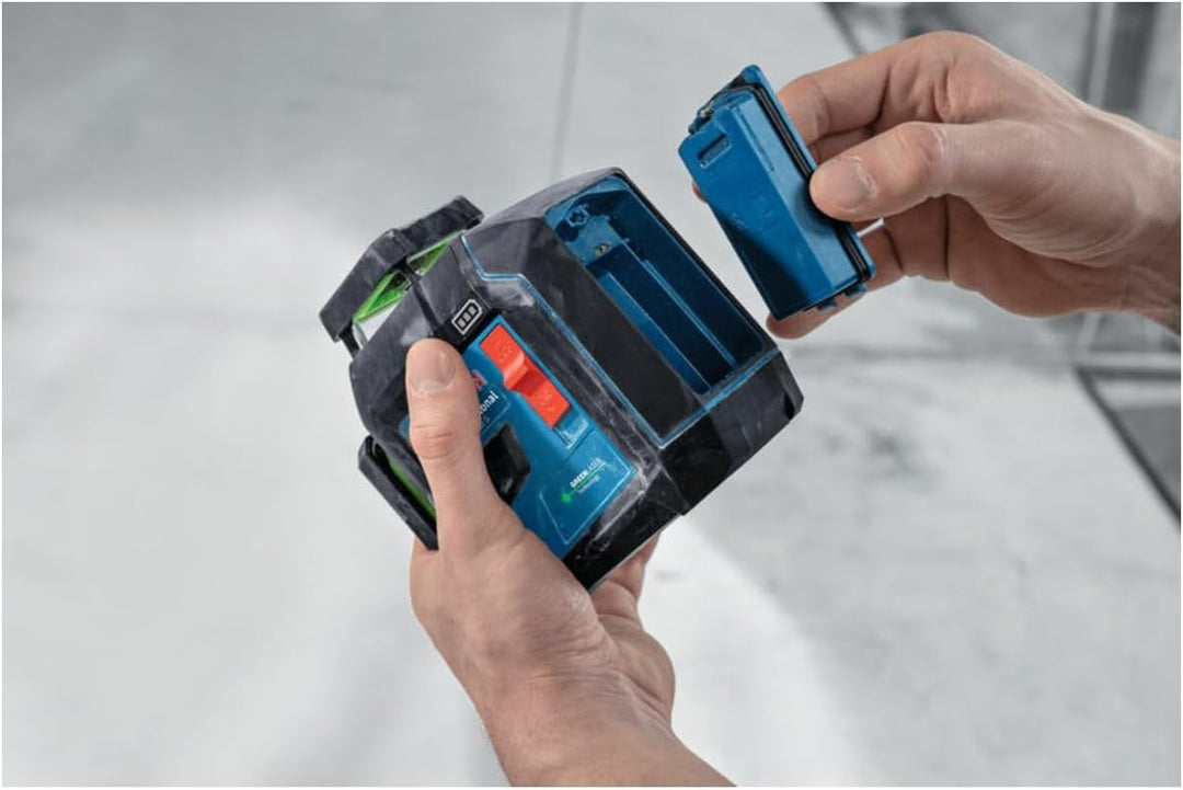 Bosch Linienlaser GLL 80-33 G, BA 3.7V 3.0Ah XL + USB-C-Kabel im Handwerkerkoffer