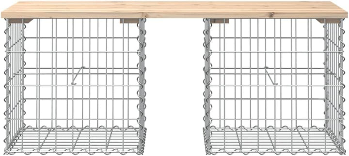 vidaXL Gartenbank, Sitzbank Bank Gabionen, Gabionenbank für Garten Terrasse, Steinkorb Drahtkorb Par
