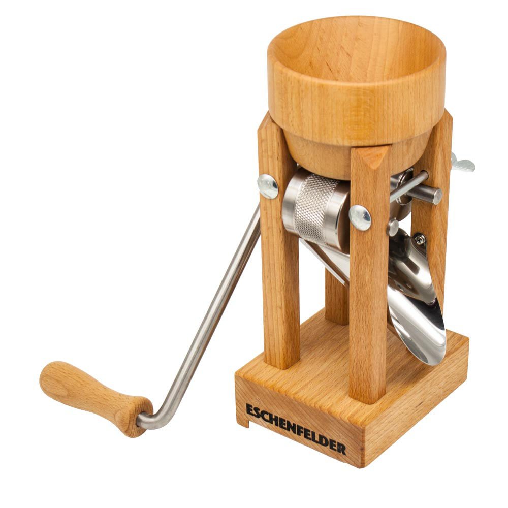 ESCHENFELDER Flockenquetsche | Flocker | Tischmodell mit Holztrichter | frische Haferflocken 20, 20