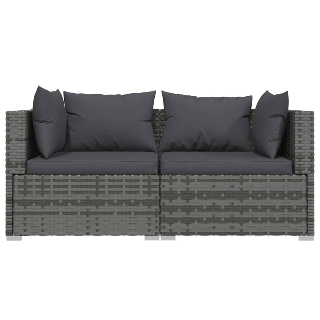 Gecheer 2-Sitzer-Sofa mit Kissen Terrassensofa Gartensofa Ecksofa Lounge Gartensofa Gartenmöbel Gart