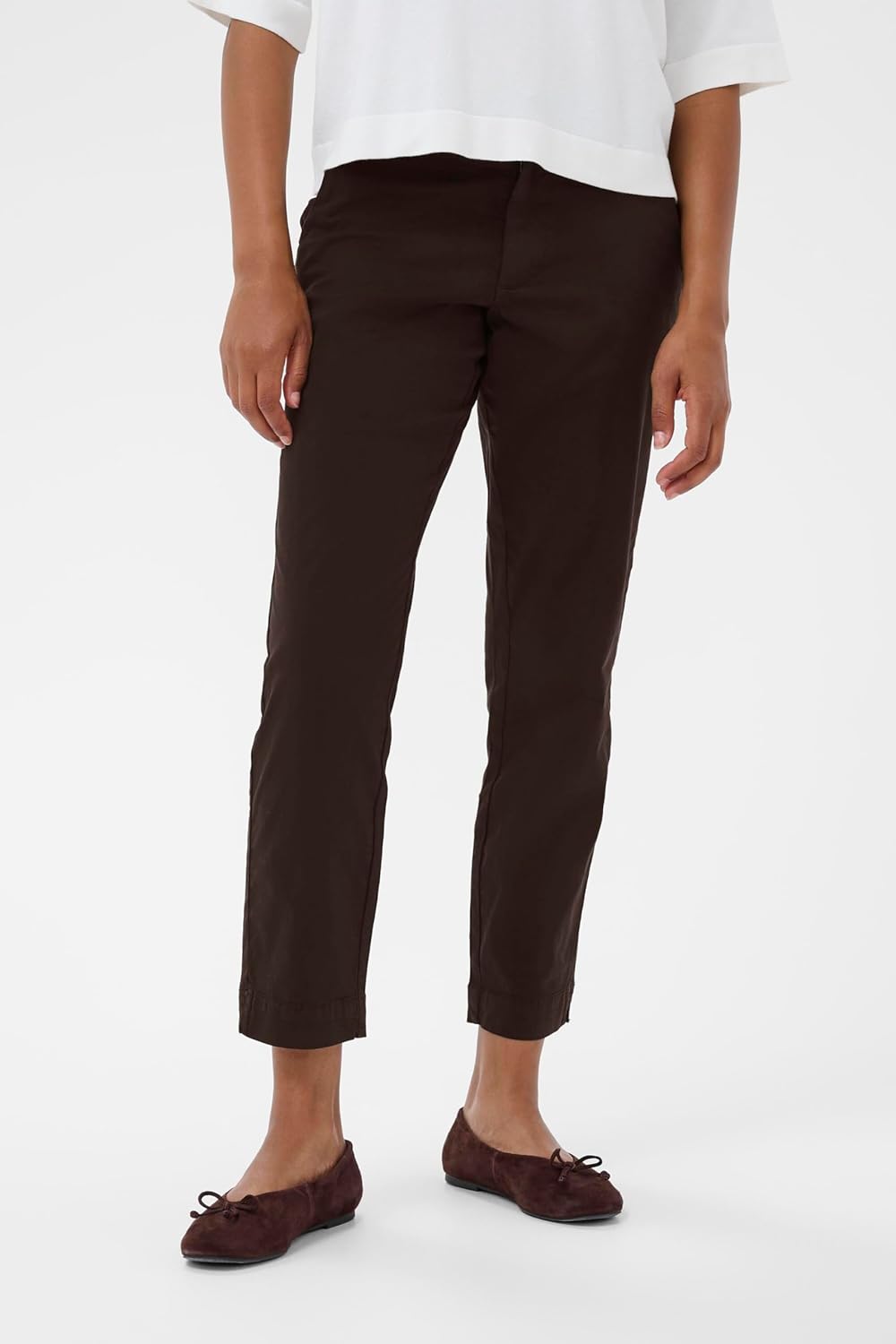 KAFFE Hose KAmette Damen Hose Elegant Elastische Taille Casual Anzughose 44 Black Coffee, 44 Black C