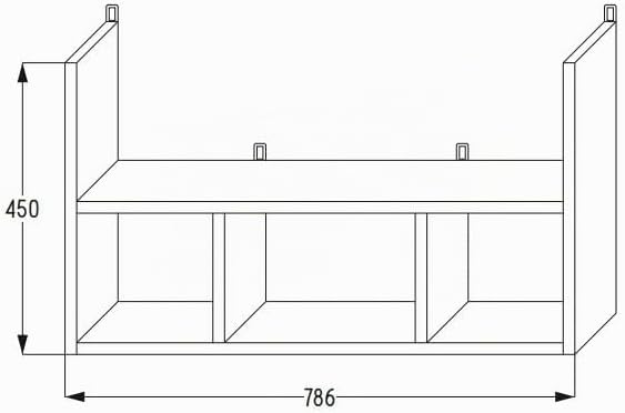KUBUTKU Wandregal 45x78x18 Hängeregal Mordern Design Schweberegal für Wohnzimmer Schlafzimmer Büro u