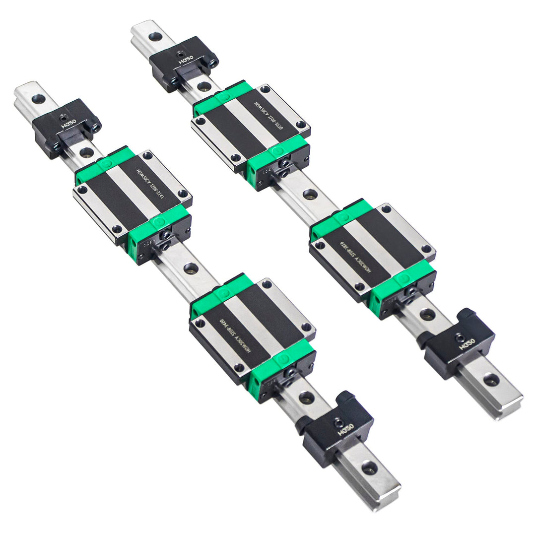 CNCMANS HGR20 Linearführung Set 2 Stücke HGR20-800mm Linearschienen mit 4 Stücke HGW20CC Gleitblock