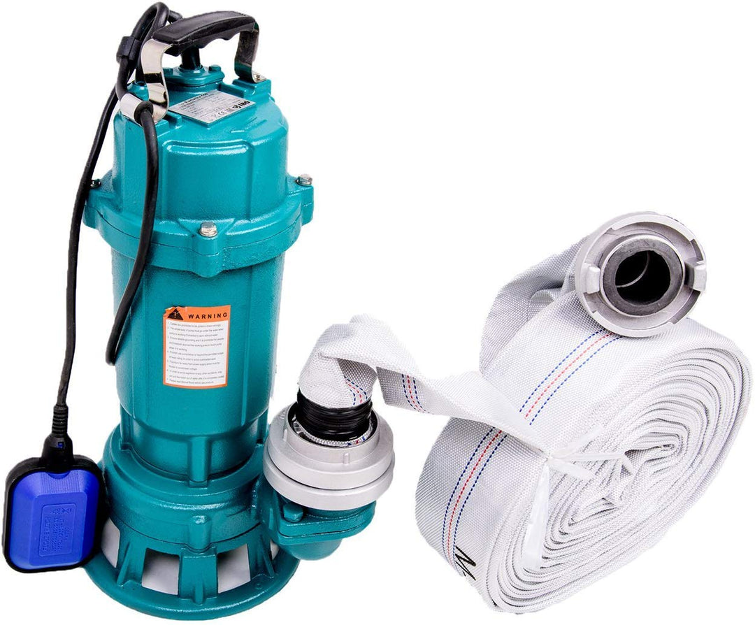 Fäkalienpumpe IBO 550W mit Zerkleinerer + 2" Storz C + 40m Schlauch Pumpe Tauchpumpe Schwimmschalter