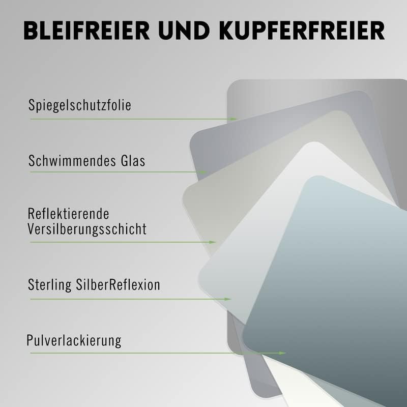 Spiegel Rund 80cm Runder 3 Lichtfarbe Wandspiegel Beleuchtung Touch Schalter LED Badspiegel Badezimm