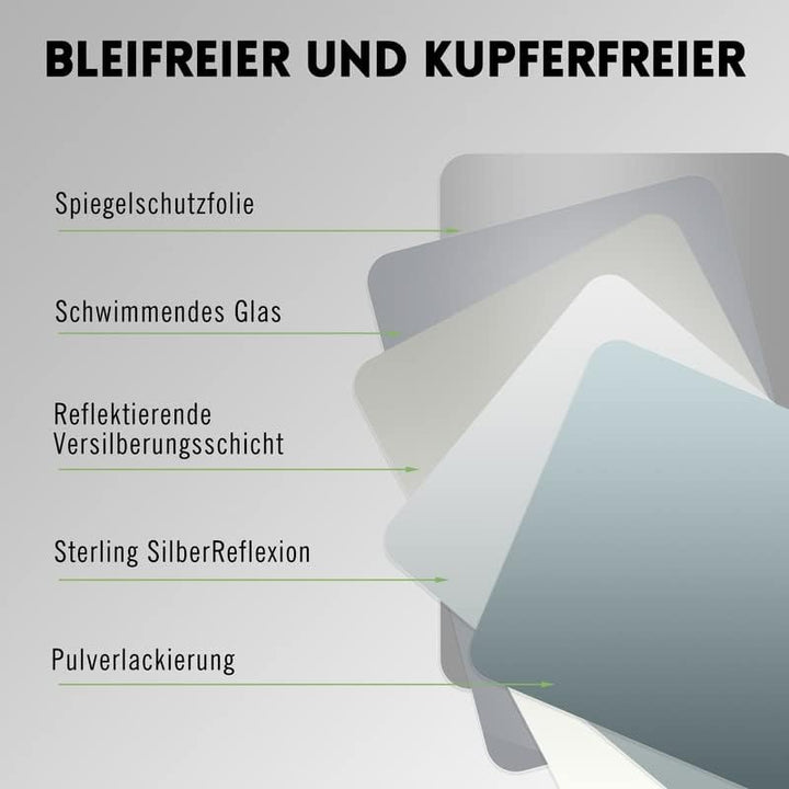 Spiegel Rund 80cm Runder 3 Lichtfarbe Wandspiegel Beleuchtung Touch Schalter LED Badspiegel Badezimm