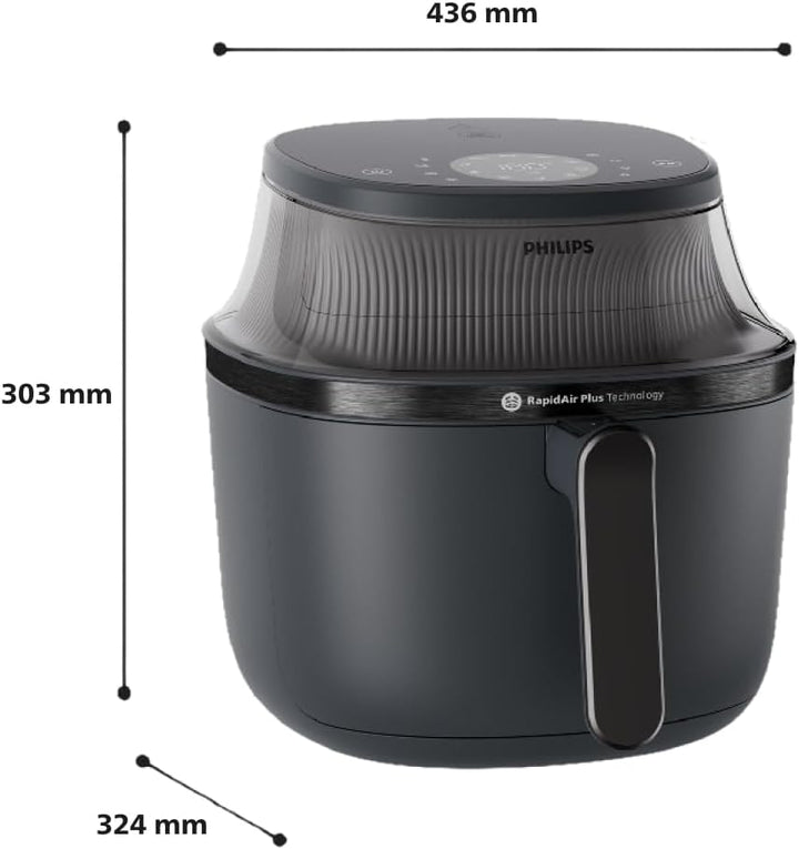 Philips Airfryer 3000 Series 6.2L, Sichtfenster, 16-in-1 Airfryer, RapidAir Plus Technologie, wenige