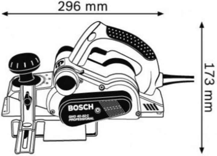 Bosch Professional Hobel GHO 40-82 C (850 Watt, inkl. Staubbeutel, Hobelmesser, Parallelanschlag, Fa