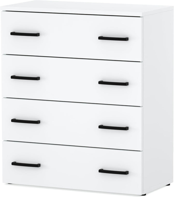 MRBLS_HOME Schuhschrank 71,2 x 82,9 x 35 cm (B/H/T) – Schmale Kommode mit 4 Klappen - Aufbewahrungsk