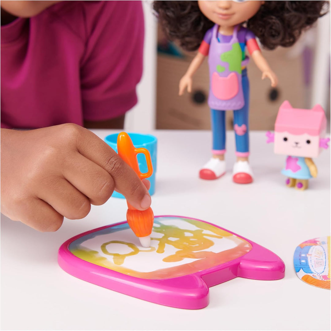 Gabby's Dollhouse, Gabby Deluxe Bastelpuppen und Zubehör mit Wasserpad und Wasserpinselstift, Kinder