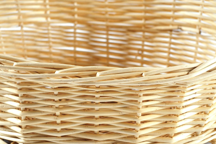 Kobolo Geschenkkorb Präsentkorb Henkelkorb Korb aus geflochtener Weide - Gr 3 49x40x14/44 cm, 49 x 4