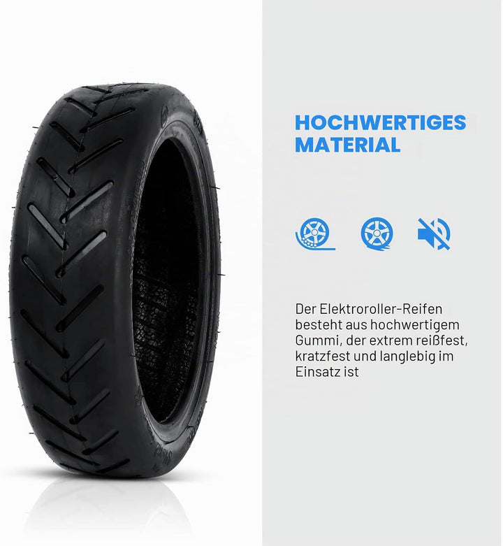 Ainiv 8 1/2 Scooter Reifen, Ersatzräder Aussen und Innen Reifen, Elektroroller Gummireifen, 8,5 Zoll
