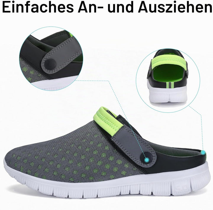 SAGUARO Unisex Clogs Sommer Hausschuhe Leicht Gartenschuhe Gr. 36-48 37 EU Grün, 37 EU Grün