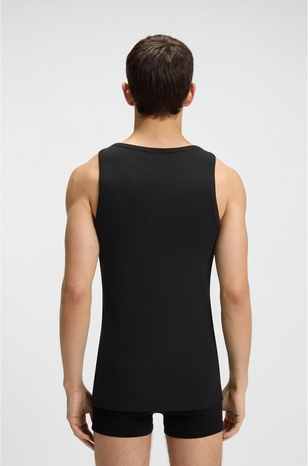 HUGO Herren Tank TOP Twin Pack Zweier-Pack Tanktops aus Stretch-Baumwolle mit Logo S New - Black1, S