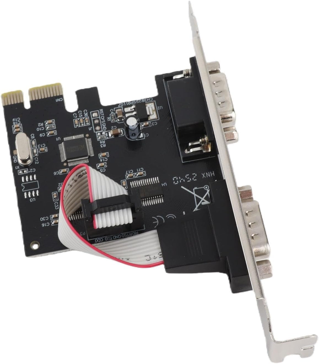 2 Port PCI Express RS 232 DB9 Serielle Portkarte, PCIE Serielle Erweiterungskarte mit ASIX AX99100 C