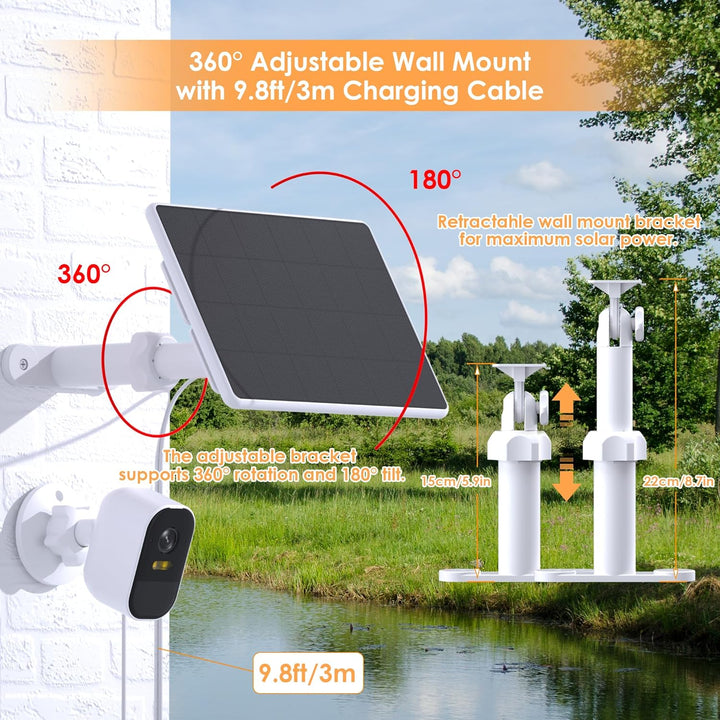 Solarpanel für eufy Kamera, 6W eufy Solarmodul für eufyCam E,2/2 Pro,2C/2C Pro,3/3C, soloCam E20/E40