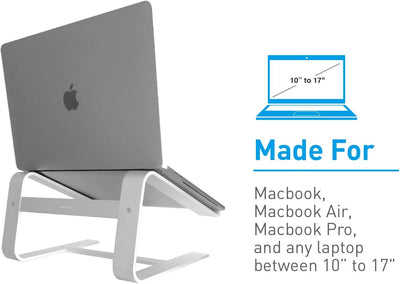 Macally astand Aluminium Laptop Ständer für Apple Macbook, Macbook Air, Macbook Pro – Silber Single,