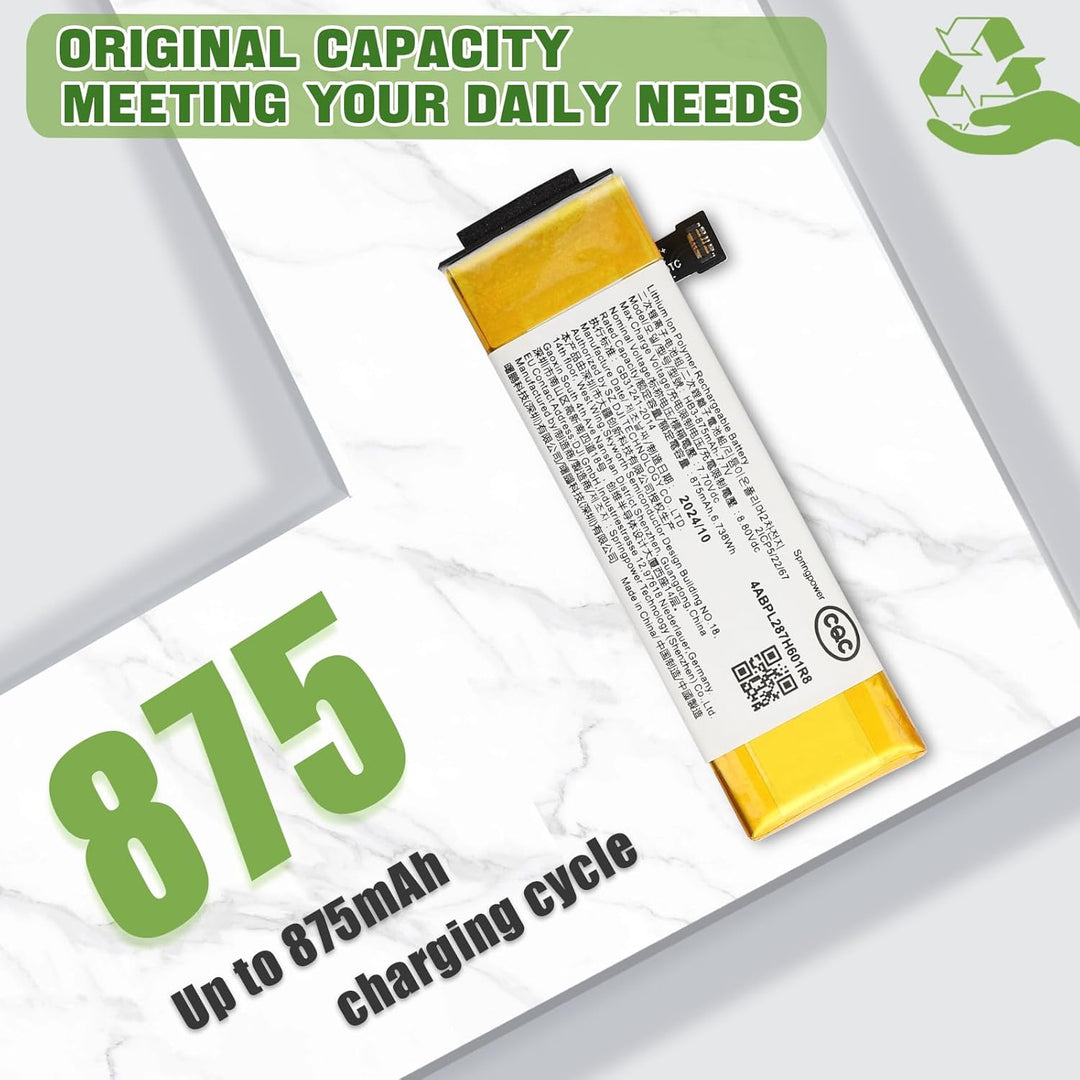 Neu HB3-875 Akku Ersatz Kompatibel mit Pocket 2 Pocket II Ersatzbatterie