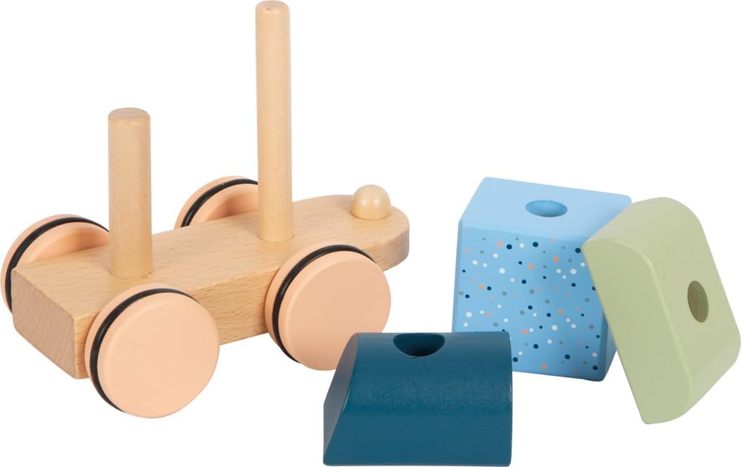 small foot Holzzug „Arctic“ aus FSC 100%-zertifiziertem Holz, Steck- und Stapelspiel, für Kinder ab