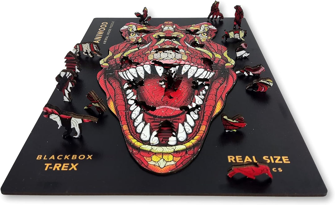 ANIWOOD Holzpuzzle Erwachsene Tieren. Gestanzter Deckel, Lebensgrosse Puzzle-Box. 3 Schwierigkeitsmo