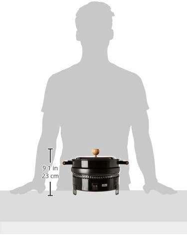 Stöckli Ofen Marroni mit Grillplatte, schwarz, 2 Stufen-Schalter, 0085.52