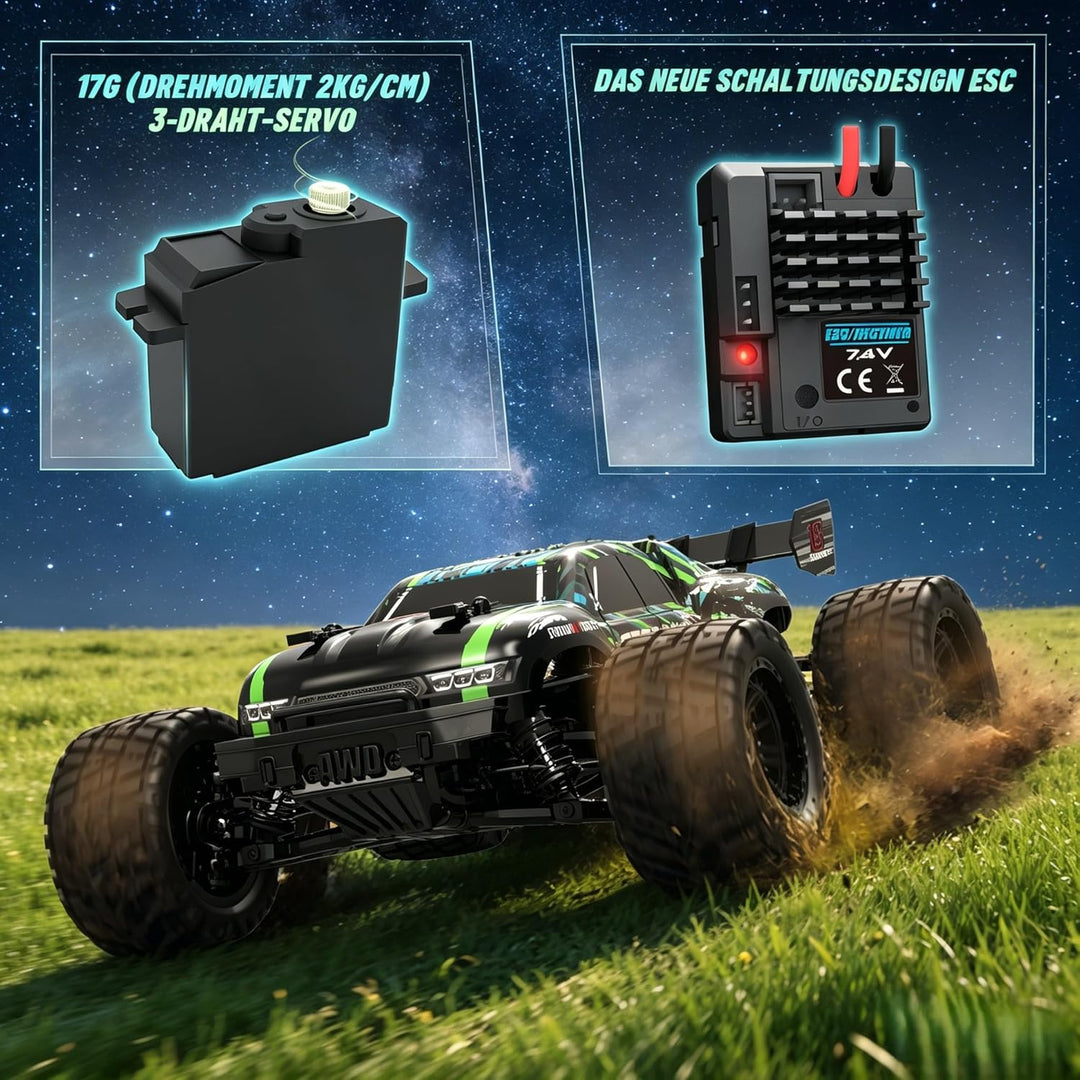 HAIBOXING Ferngesteuertes Auto 18858E, 1/18 Neues Modell 4WD 36+ km/h Hobby Offroad Monstertruck mit
