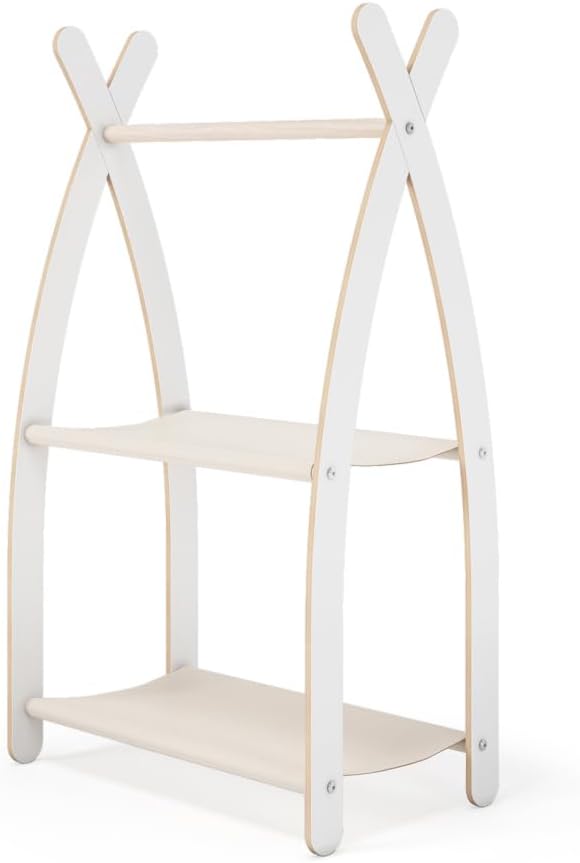 MAMOI Kleiderstange Baby Kinderzimmer|Kinderkleiderstange 106x95x32cm / 53x95x32cm 1 Modul - 2 Regal