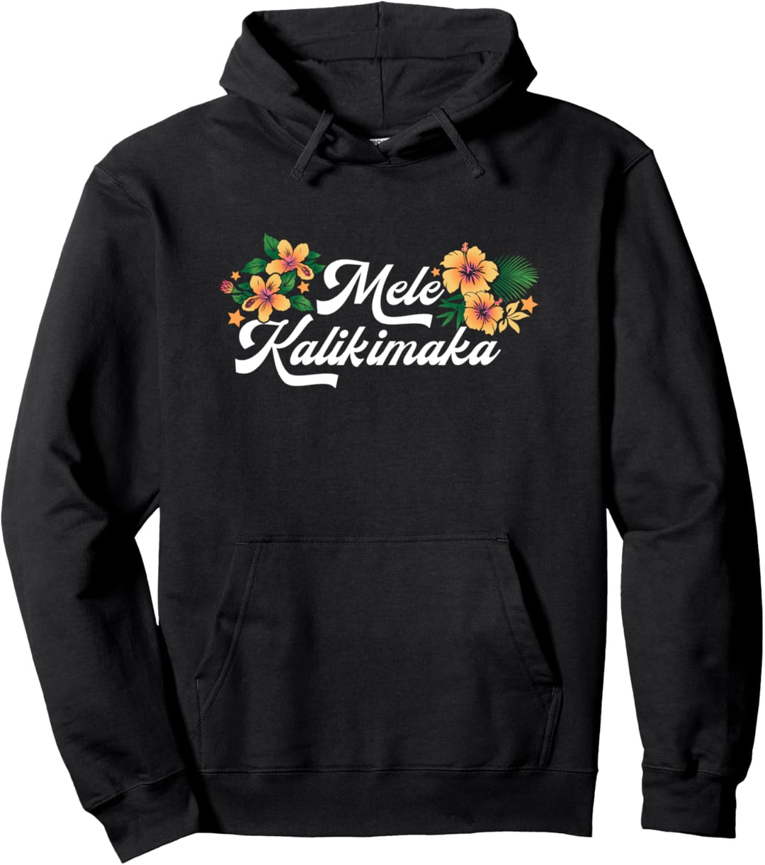 Mele kalikimaka, Christmas in Hawaii, Hawaiian vacation Pullover Hoodie