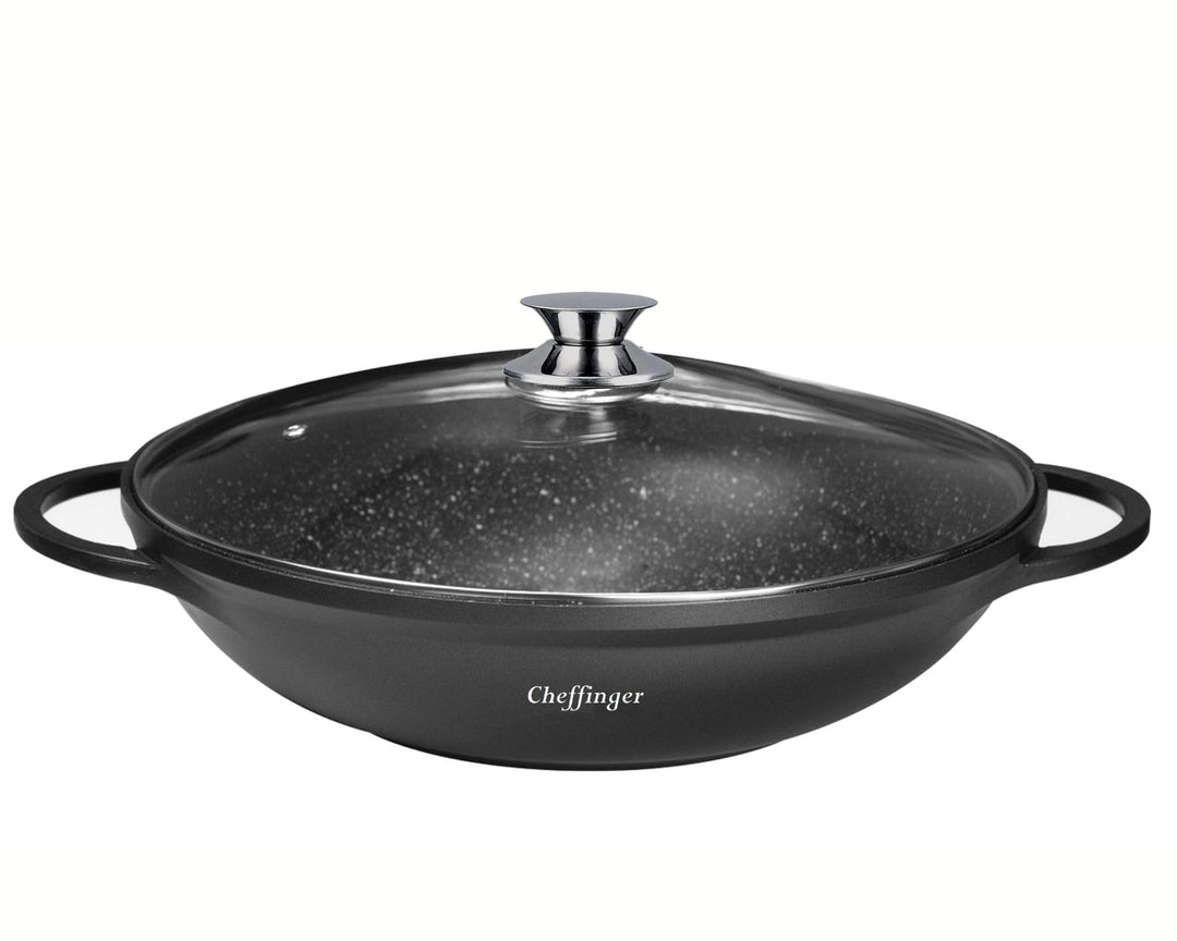 China Wok 36cm aluguss beschichtet