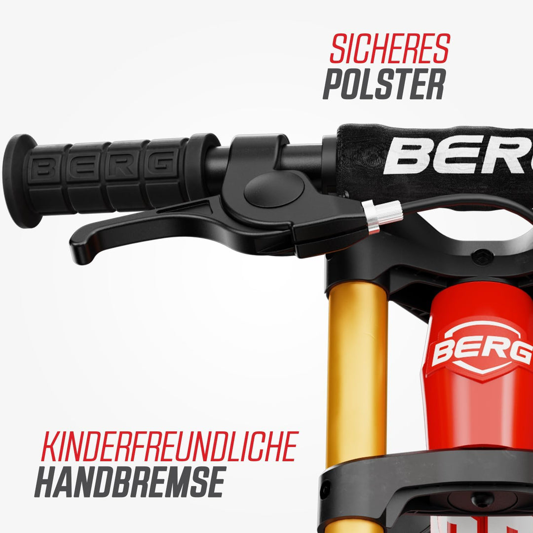 BERG Biky Cross Laufrad | ab 2 Jahren | 12 Zoll | Kinder Laufrad mit Handbremse | Luftreifen | Höhen