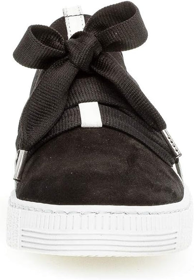 Gabor Damen Low-Top Sneaker, Frauen Halbschuhe,Wechselfussbett,Best Fitting 38 EU Schwarz 17, 38 EU