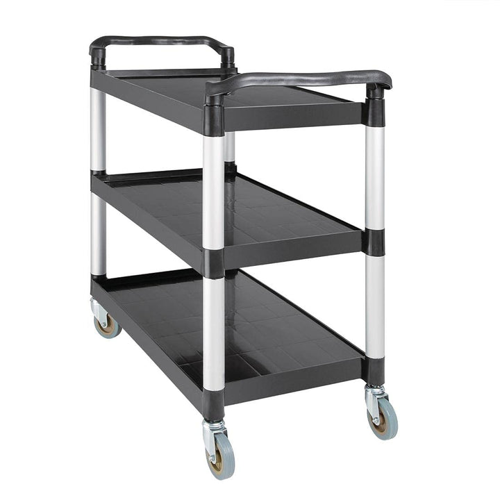 Vogue Kunststoff-Mehrwegwagen - gross, schwarz, 200 kg Kapazität, Grösse: 960x520x1070 mm, mit 2x ge