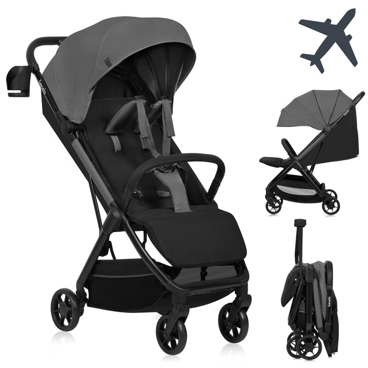 Lionelo Julie Air Buggy bis zu 22 kg von 6 m bis 4 Jahre Für Flugzeug Schwenkräder 360° Federung Ein