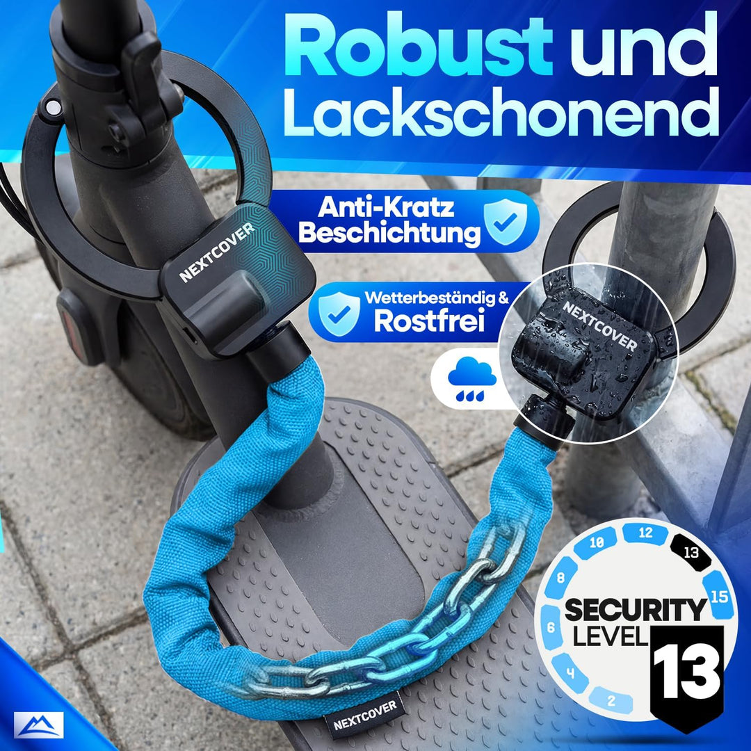 NEXTCOVER® E-Scooter Schloss [Steel-Secure-Technologie] | Handschellenschloss für Roller, eBike | ro