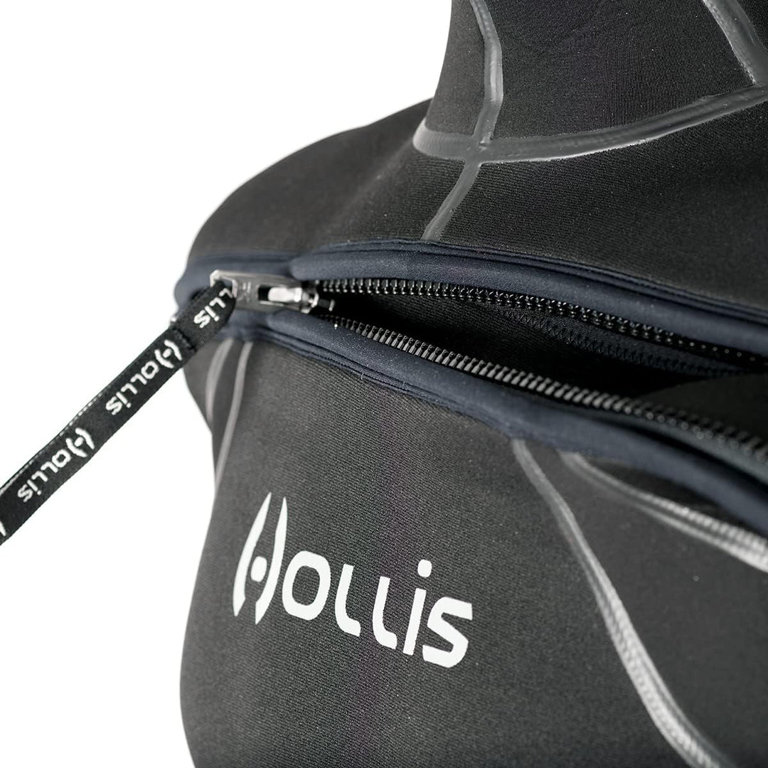 Hollis NeoTek V2 Unisex Kapuzenanzug, halbtrocken, 8/7/6 mm Schwarz Medium Large, Schwarz M-L